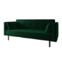 Green Velvet Click Clack Sofa Bed - Seats 3 - Rory