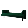 Green Velvet Click Clack Sofa Bed - Seats 3 - Rory