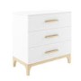 White and Wood Baby Changing Table with Drawers - Rue