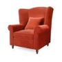 Burnt Orange Velvet High Back Armchair - Rupert