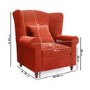 Burnt Orange Velvet High Back Armchair - Rupert