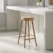 Solid Weathered Oak Kitchen Counter Stool - 70cm - Rayne