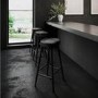 Black Solid Oak Kitchen Counter Stool - 70cm - Rayne