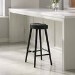 Black Solid Oak Kitchen Counter Stool - 70cm - Rayne