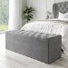 Ottoman Storage Blanket Box in Grey Velvet - Safina