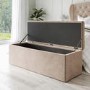 Ottoman Storage Blanket Box in Beige - Safina