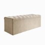 Ottoman Storage Blanket Box in Beige - Safina