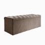 Ottoman Storage Blanket Box in Brown Velvet - Safina