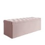 Ottoman Storage Blanket Box in Pink Velvet - Safina