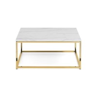 Square Gold Marble Effect  Coffee Table - Scala