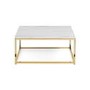 Square Gold Marble Effect  Coffee Table - Scala