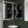 Single Door Sensio Eclipse Recessed Mirrored Bathroom Cabinet with Lights & Shaver Socket 700 x 500mm