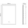 Single Door Sensio Eclipse Recessed Mirrored Bathroom Cabinet with Lights & Shaver Socket 700 x 500mm