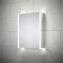 Sensio Ainsley Double Door Chrome Mirrored Bathroom Cabinet with Lights & Wireless Speakers 564 x 700mm