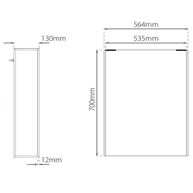 Sensio Ainsley Double Door Chrome Mirrored Bathroom Cabinet with Lights & Bluetooth Speakers 564 x 700mm