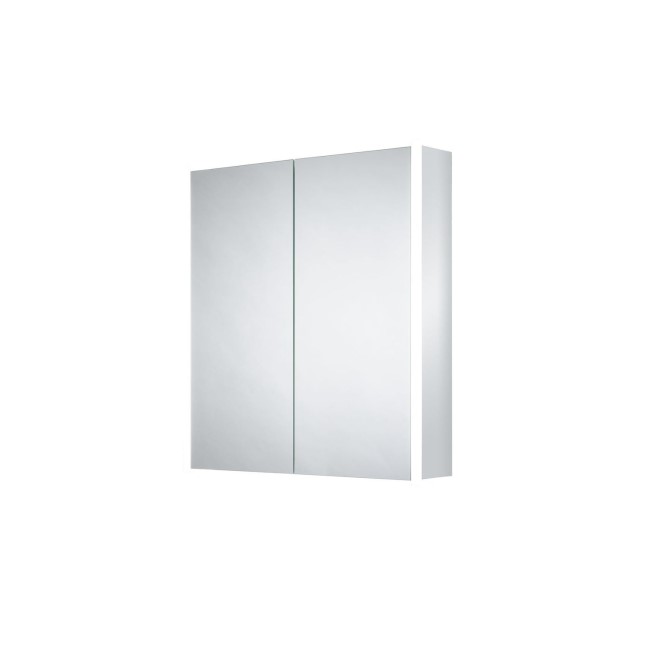 Double Door Sensio Ainsley Chrome Mirrored Bathroom Cabinet with Lights & Bluetooth Speaker 664 x 700mm