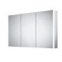 Sensio Ainsley 3 Door Chrome Mirrored Bathroom Cabinet with Lights & Wireless Speaker 1200 x 700mm