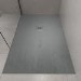 1200x800mm Rectangular Shower Tray with Grate - Grey Stone Resin Slate Effect - Sileti