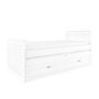 Single White Wooden Guest Bed with Storage and Trundle - Sander