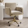 Mink Velvet Tub Office Chair - Sonny