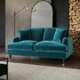 Teal Velvet 2 Seater Sofa - Payton