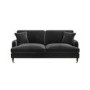 Dark Grey Velvet 3 Seater Sofa - Payton