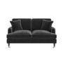 Dark Grey Velvet 2 Seater Sofa - Payton