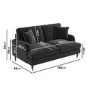 Dark Grey Velvet 2 Seater Sofa - Payton