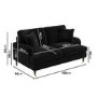 Black Velvet Sofa Set - Payton