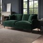 Dark Green Velvet 3 Seater Sofa - Payton