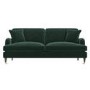 Dark Green Velvet 3 Seater Sofa - Payton