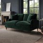 Dark Green Velvet 2 Seater Sofa - Payton