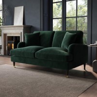 Dark Green Velvet 2 Seater Sofa - Payton