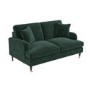 Dark Green Velvet 2 Seater Sofa - Payton