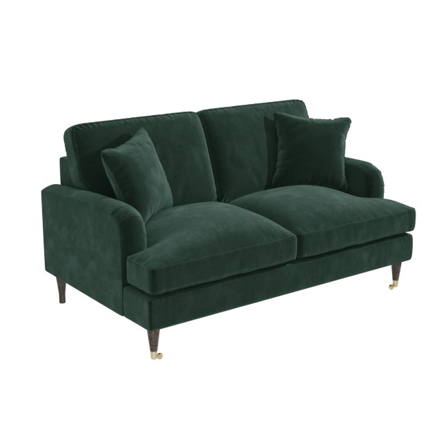 Dark Green Velvet 2 Seater Sofa - Payton