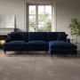 Navy Velvet Right Hand Facing 4 Seater Corner Sofa - Payton