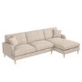 Beige Fabric Right Hand Facing 4 Seater Corner Sofa - Payton