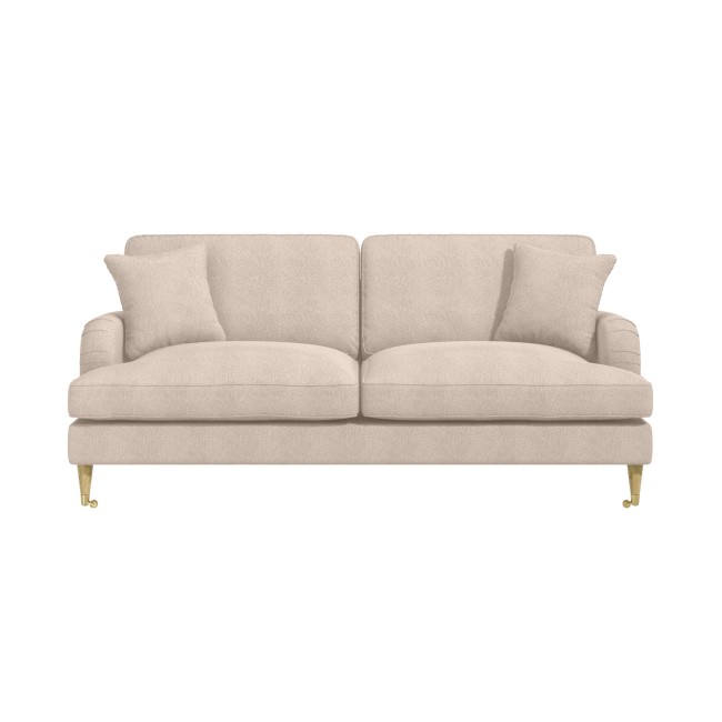 Beige Woven Fabric 3 Seater Sofa - Payton