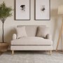 Beige Fabric Love Seat - Payton