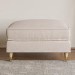 Large Beige Woven Footstool - Payton 