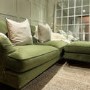 Olive Green Velvet 3 Seater Sofa - Payton