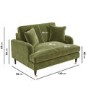 Olive Green Velvet Sofa and Love Seat Set - Payton