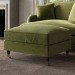 Large Olive Green Velvet Footstool - Payton