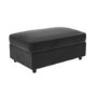 Large Dark Grey Velvet Footstool - August