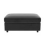 Large Dark Grey Velvet Footstool - August