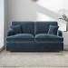 Blue Velvet Pull Out Sofa Bed - Seats 2 - Payton