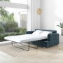 Blue Velvet Pull Out Sofa Bed - Seats 2 - Payton