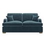 Blue Velvet Pull Out Sofa Bed - Seats 2 - Payton