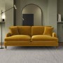 ALMOST PERFECT - Mustard Velvet 3 Seater Sofa - Payton