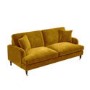 Mustard Velvet 3 Seater Sofa - Payton